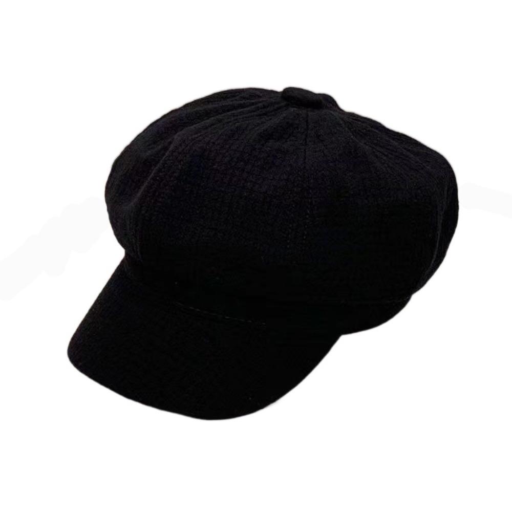 Winter Accessories Newsboy Hat Octagonal Buckets Hat High-rise Style Women Berets  Female Wear