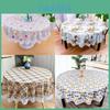 Round Tablecloth Pvc Waterproof Oilproof Dustproof For Home Kitchen Dinner Party Use