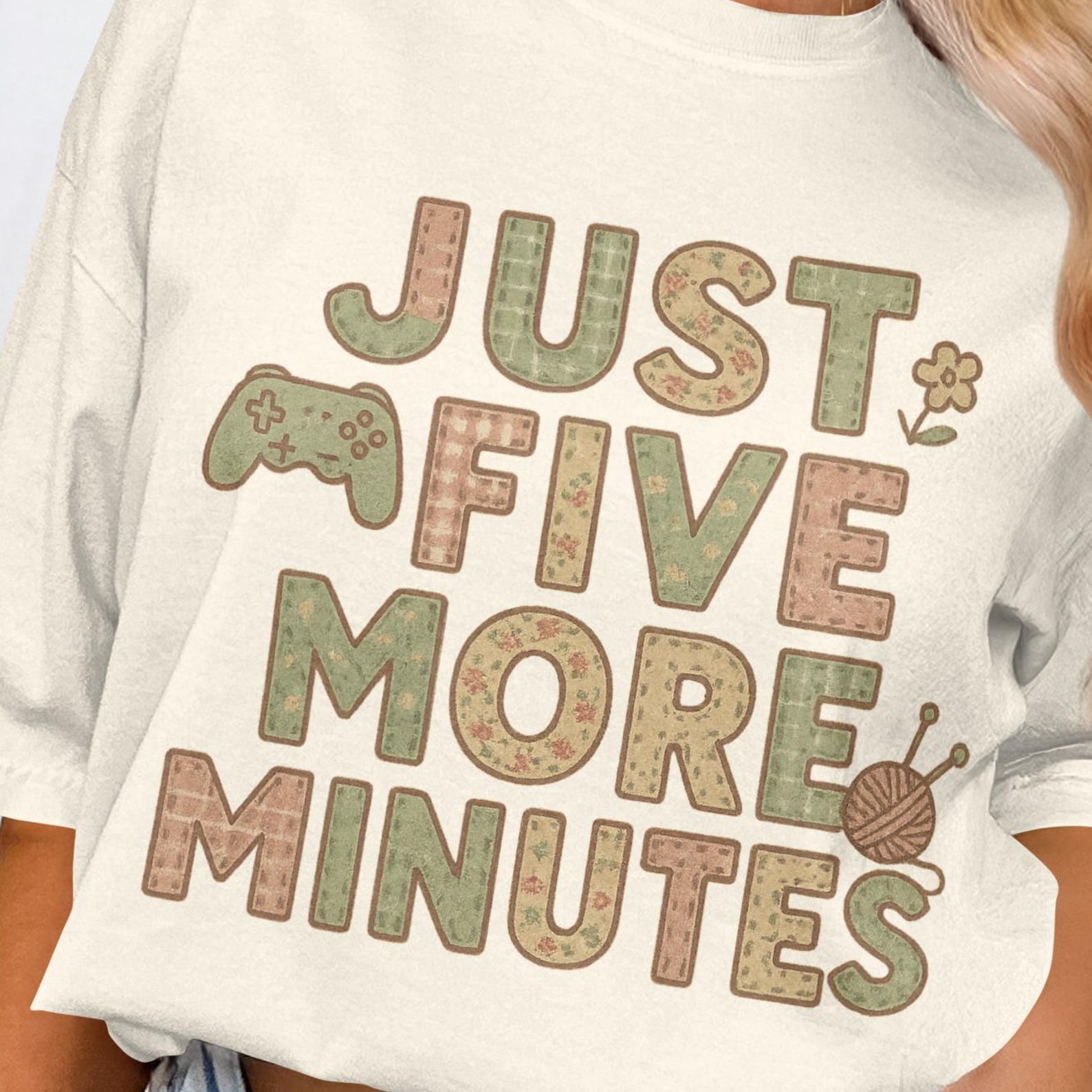 Just Five More Minutes T-Shirt, Cozy Gaming Shirt, Stardew Valley Shirt, Video Game Lover Shirt, Gamer Girl Gift, Cozy Games, Gamer Gift M