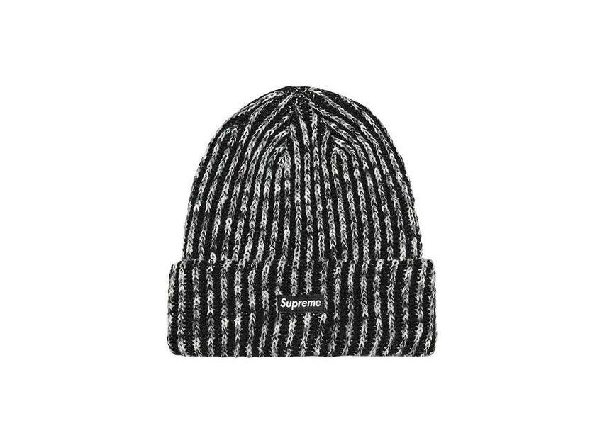 Supreme Rainbow Loose Gauge Beanie Black One-Size