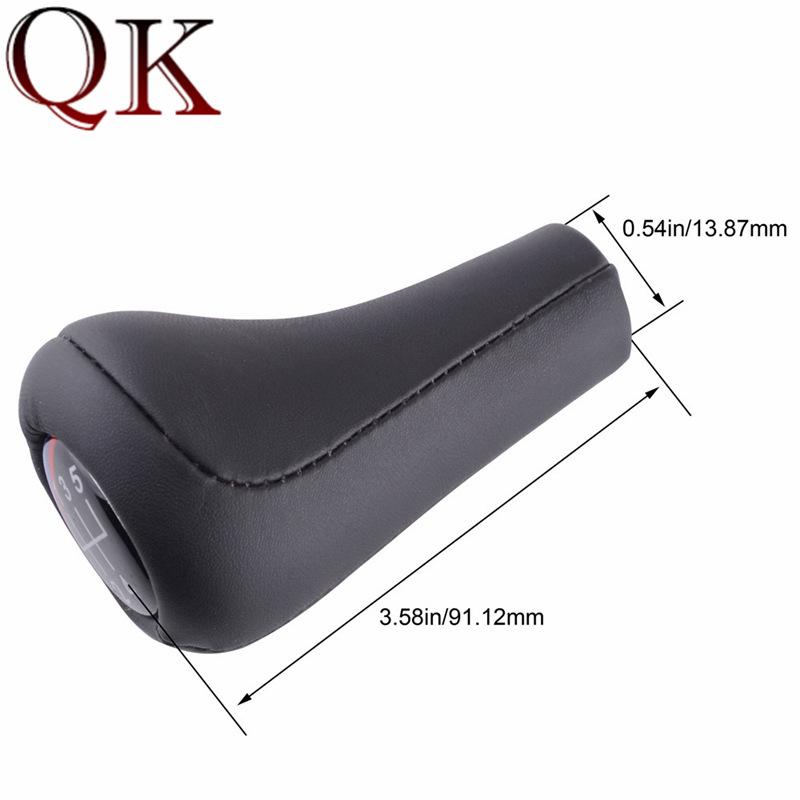 BMW Leather Gear Shift Knob with Logo - Wear-Resistant