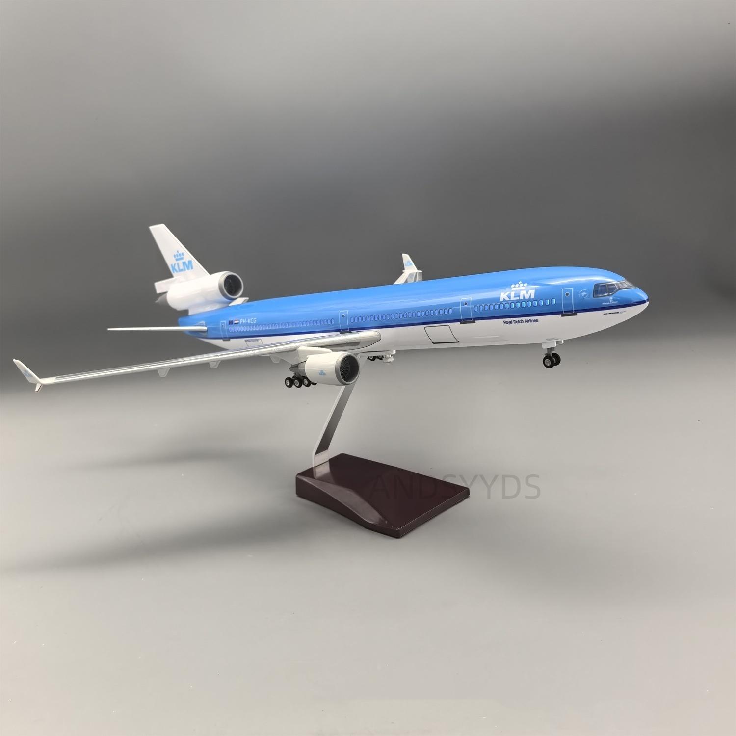 

Новая модель самолета в масштабе 1/130 KLM MD11 Смола Литье под давлением Самолет W со светом и колесами для коллекции взрослых MD-11Самолет Подарки