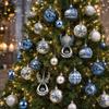 22Pcs/Set Creative Christmas Ball Shiny Xmas Baubles Durable Xmas Ornament Ball  Storefront