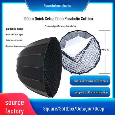 Softbox de Boca Profunda de 90 cm con Rejilla para Fotografía y Transmisión en Vivo