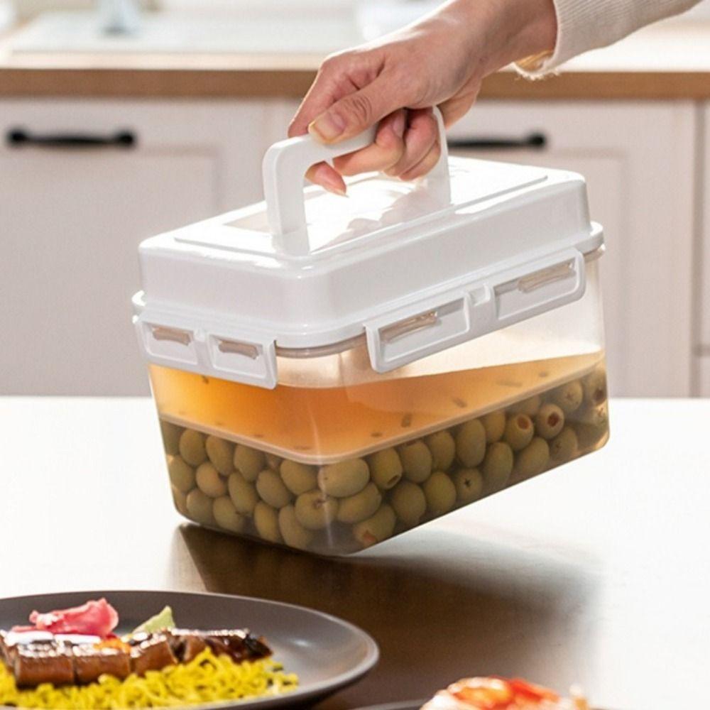 5L Kimchi Press Container Transparent Fresh Keeping Box Portable Ferment Storage Container Travel