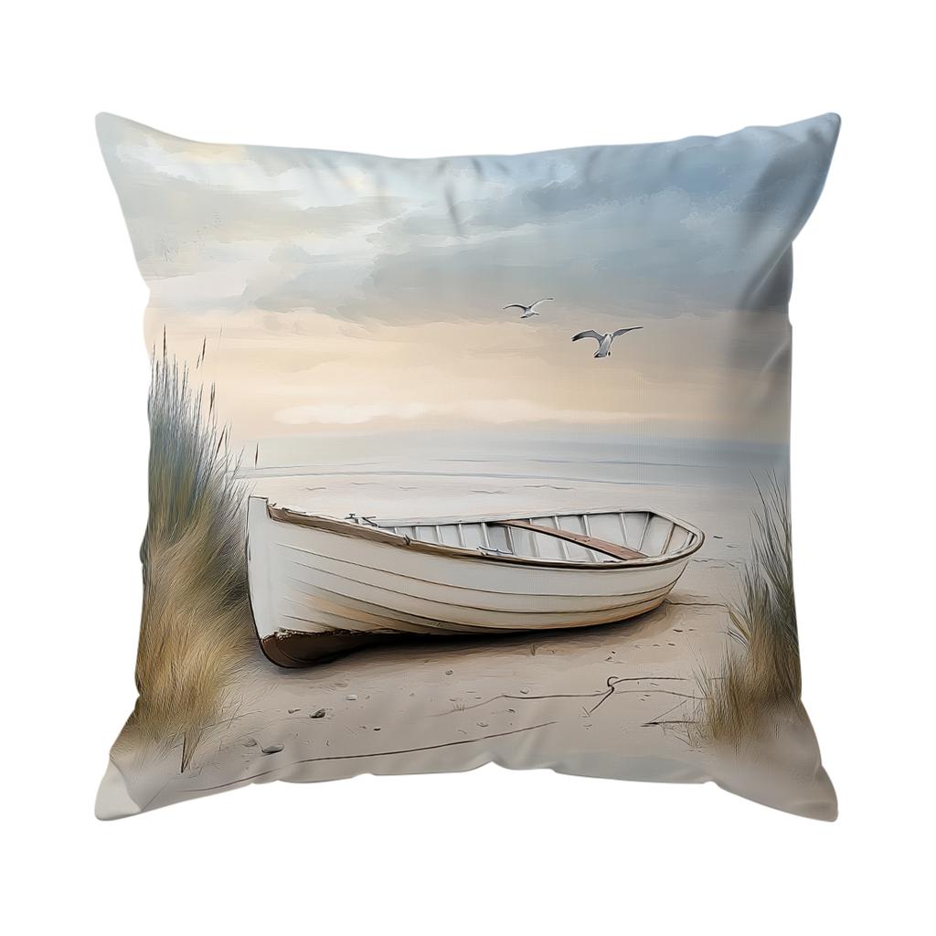 4pcs Setmarine Theme Cushions Pillowcase Polyester Cushion Cover Throw Pillow Pillowcover Home Car Sofa Decor