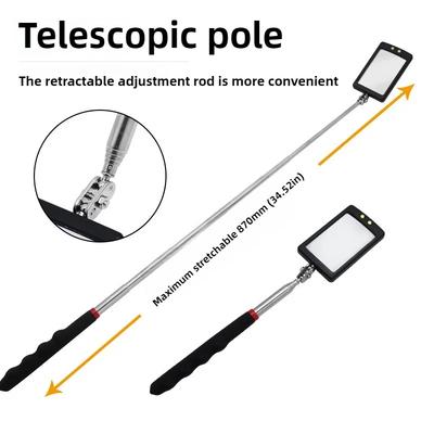 Auto 360° inspekční zrcátko s LED světlem, teleskopická zrcátka, prodlužovací zrcátko pro mechaniky, inspekční zrcátko, teleskopická rukojeť, oprava také