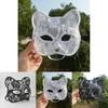 Pvc Lace Cat Face Mask For Halloween Cosplay And Stage Performances