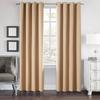 Curtains Full Blackout Plain Perforated Vertical Curtains, Bedroom Living Room Sound Insulation Finished Curtain Fabric