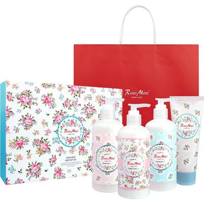 EVAS Rosemine Steam Soft Body Gift Set (Body Wash 300ml X 2 / Body Lotion 300ml / Hand Cream 100ml) 1 Set