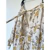 SLOBE IENA Lilas Print Tunic Blouse Cotton Linen Floral Pattern Free Size