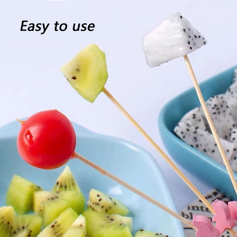 100 Count User Friendly Bamboos Skewers 12Cm Smooth Finishes Food Picks Dessert Serving Picks For Catering And Home