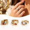 Fade Resistant Zircon Ring Lightweight Stainless Steel Ring Durable Hand Jewelry  Birthday Gift