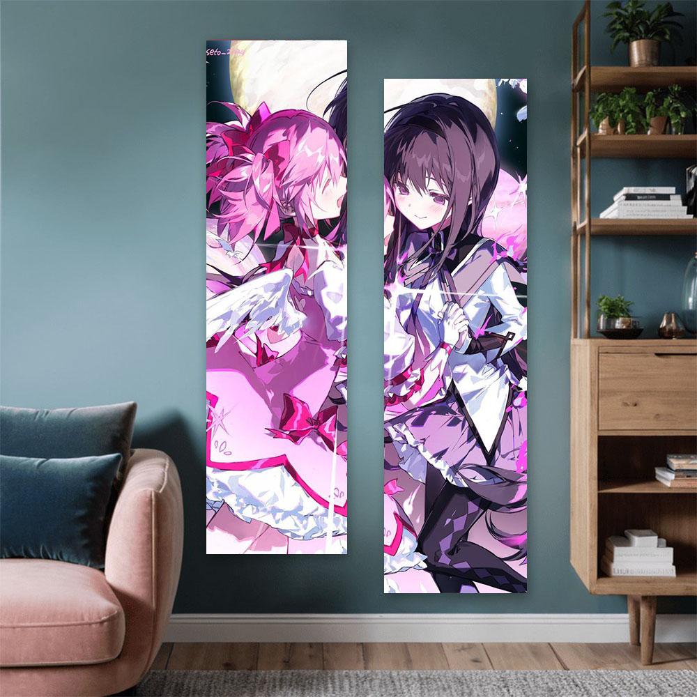 1Pc Sweet Magic Girl Madoka Vertical Tapestry Art Bedroom Living Room Dormitory Decoration Popular Home Decoration Dormitory
