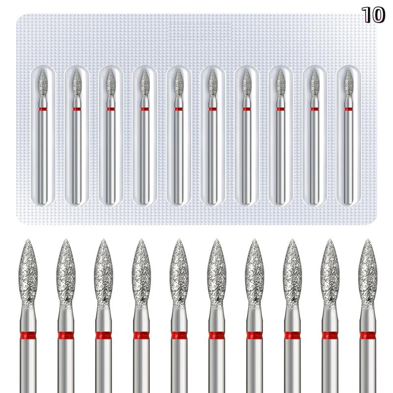 10Pcs Electric Nail Drill Bits For Manicure Pedicure Tungsten Dead Skin Removal Nail Polishing Grinding Head Manicure Tools