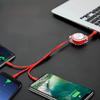 1pcs One To Three Expandable Data Cable Portable and Practical with High Aesthetic Value Car Three in One Charging Cable