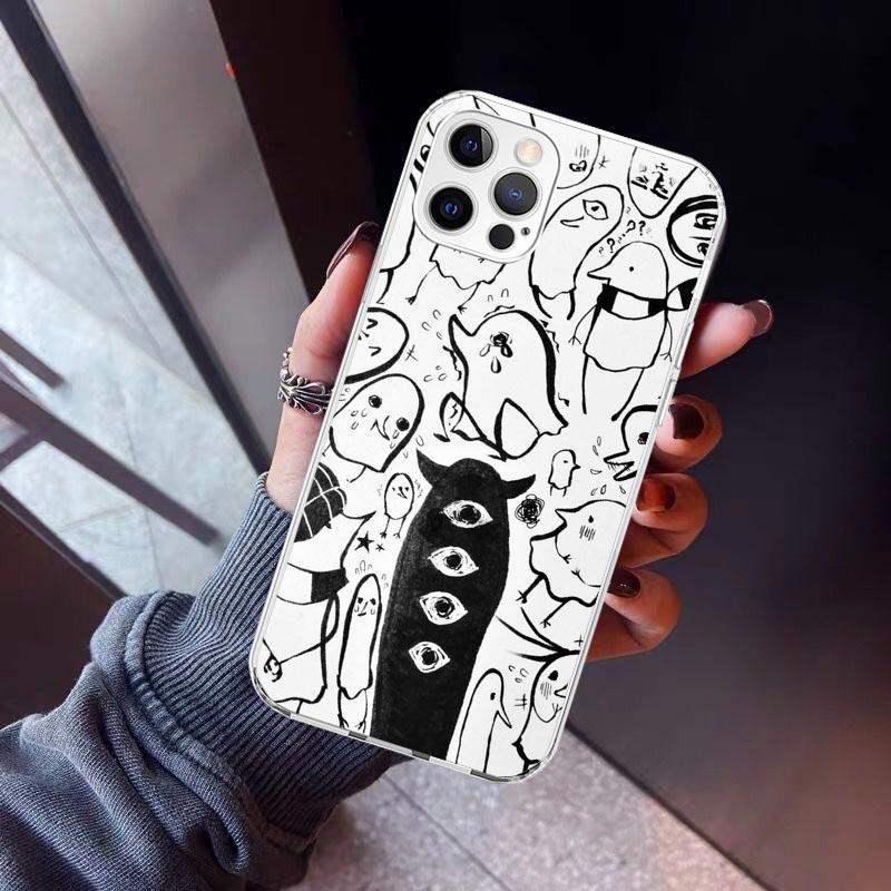 Oyasumi Punpun Phone Case For iPhone 17 Air 11 13 Mini 14 15 Plus 16 12 Pro Max 16E SE 7 8 Pattern Soft TPU Back Cover 17 Air 1