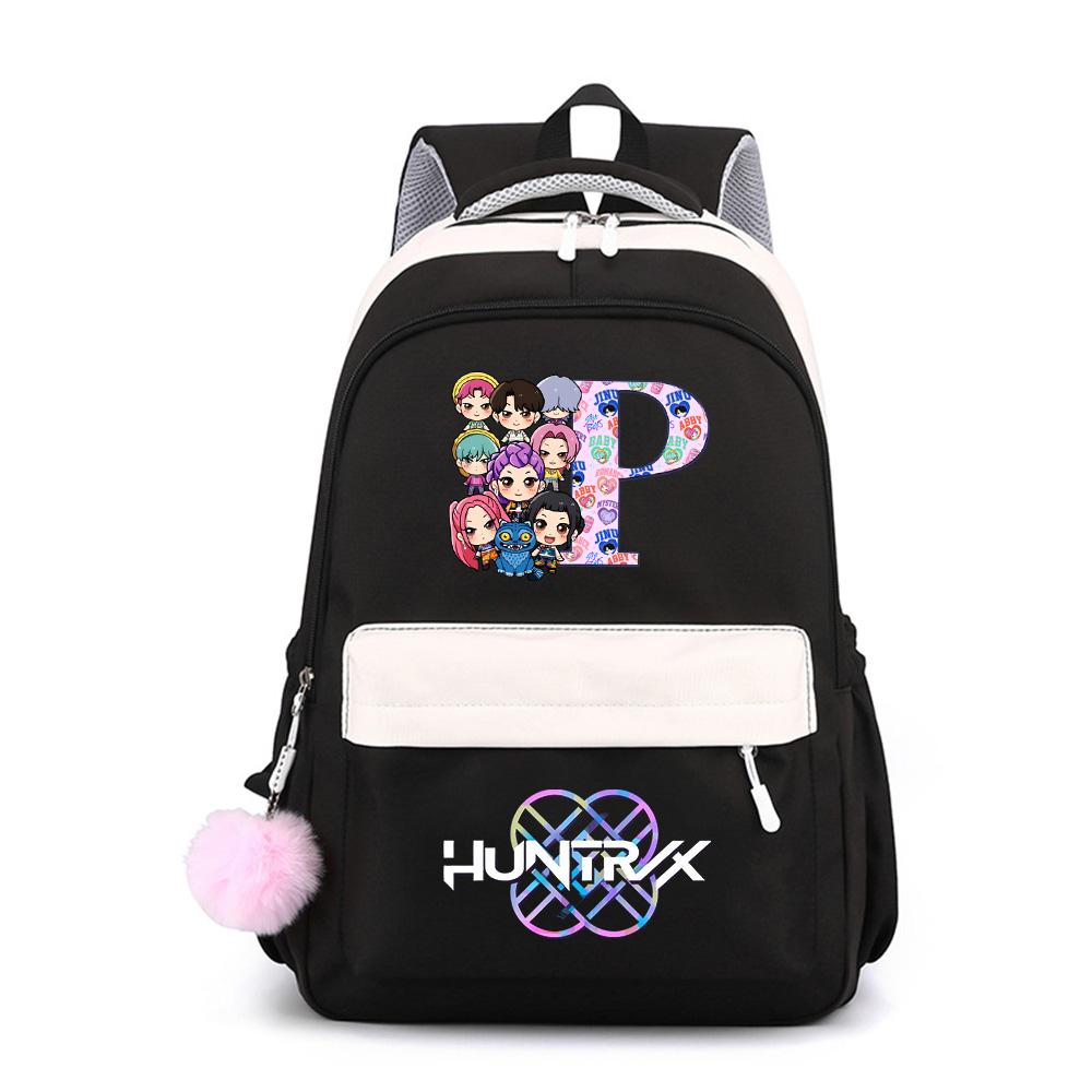 26 English Letter K-Pop Printed Large Capacity Waterproof Backpack for Teenger Student Girl Boy Schoolbag Bookbag Kid Gift Women Travel Bag Mochila