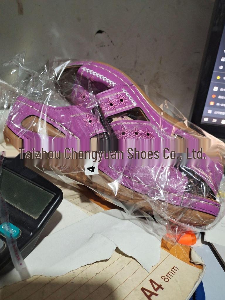 Sommer Europäischer & Amerikanischer Stil Übergröße Zehenfrei Dicksohlige Damen Sandalen