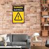 1pc Retro Metal Sign Vintage Danger Warning Plaque 8x12 2D Flat Industrial Garage Wall Decor Rustic Halloween Home Decor