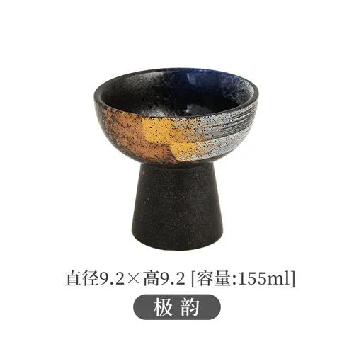 Tall Feet Bowl Japanese Ceramic Snack Bowl Yogurt Dessert Ice Cream Cup Retro Ceramic Fruit Dessert Plate Restaurant Tableware