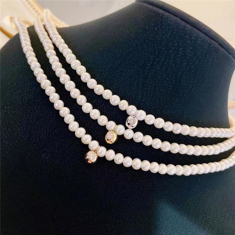 Elegant French Retro Pearl Clavicle Necklace - Simple, Versatile, Luxury Style