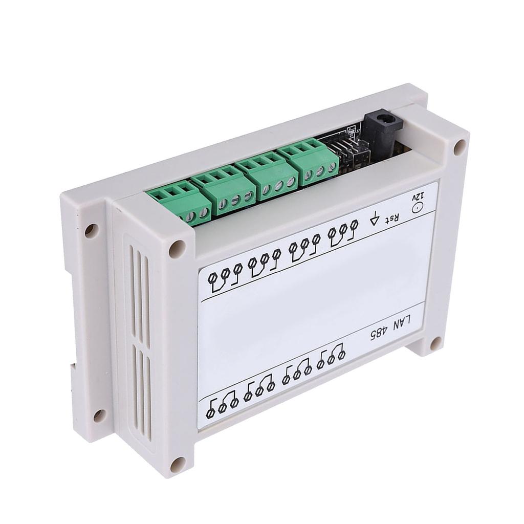 RJ45 TCP IP Remote Controller Module 8‑Channel Relay Switch 250V AC 10A (White)