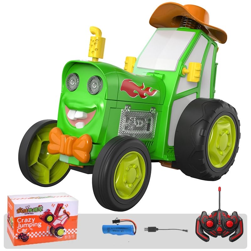 

OBEST Jumping Specialist Car, RC Radio-Controlled Toy with Music, Lights, and Quirky Dancing, Perfect Birthday Gift (Green)