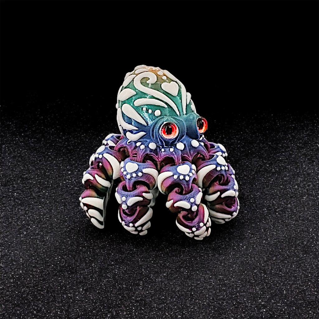 3D Printed Love Movable Toy Crafts Ornaments With Movable Joints Children's Cute Desktop Decoration Blue