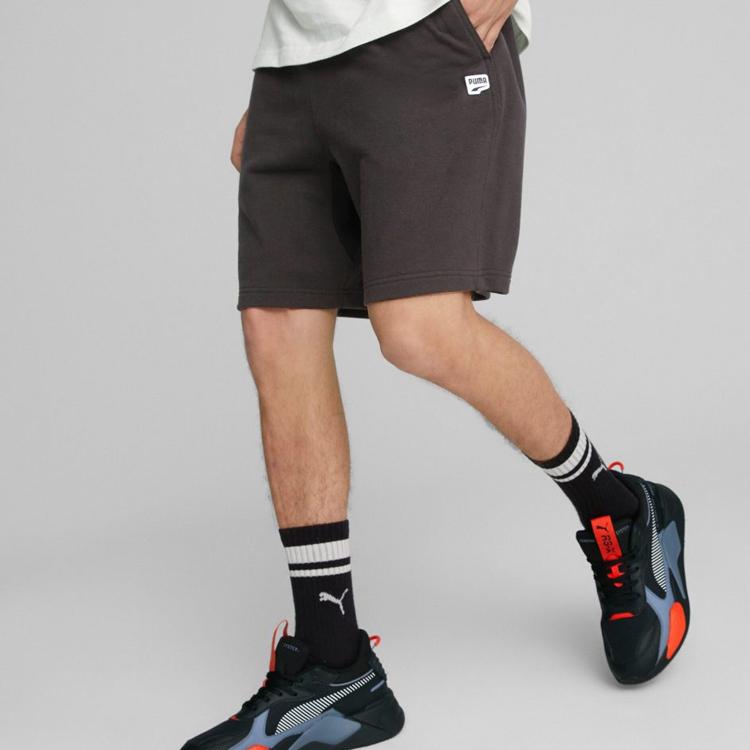 Puma Solid Color Elastic Waist Sports Shorts Men shorts Black 620637-01