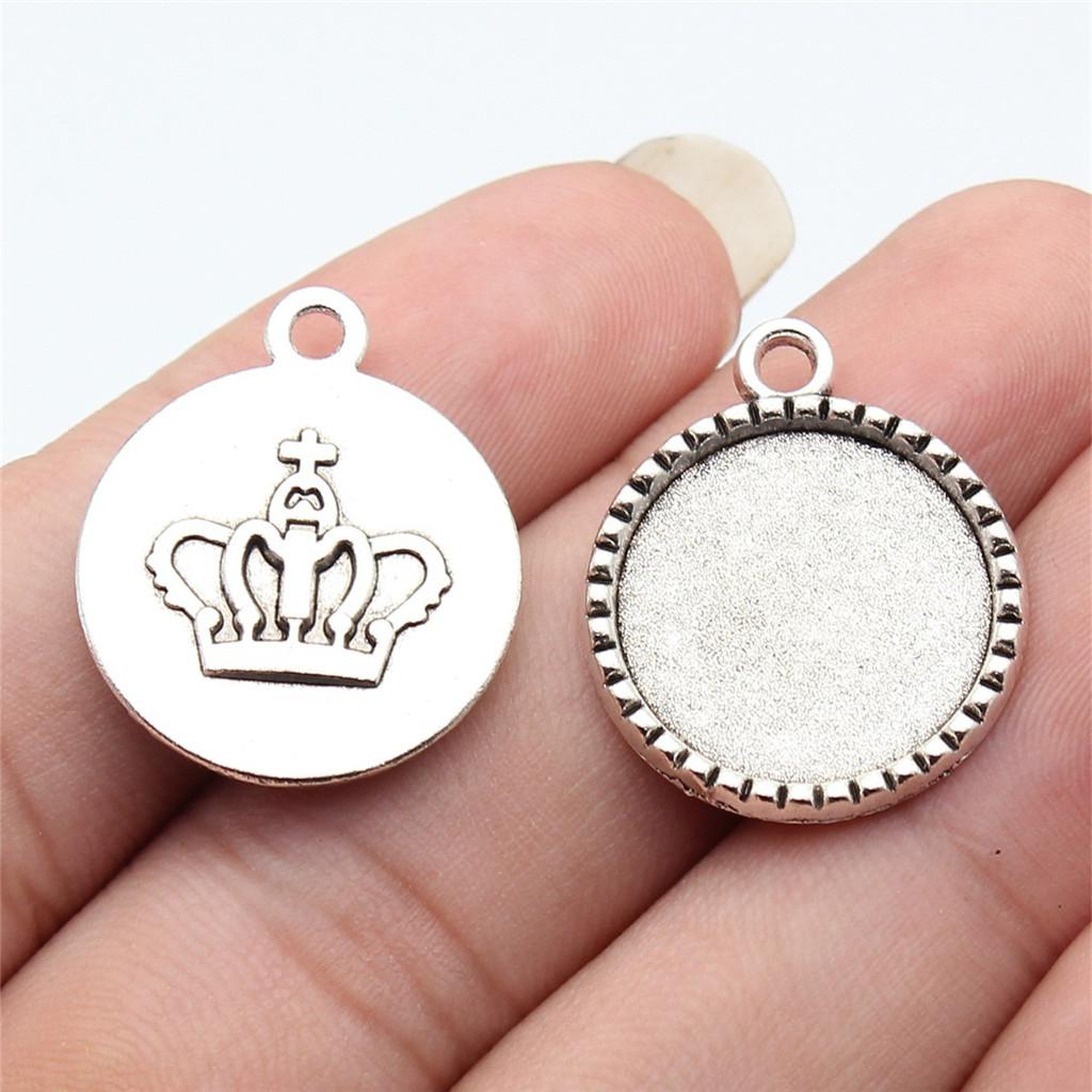 Accessories Parts Fit Round 18Mm Glass Cabochon Base Setting Tray Vintage Jewelry Supplies QA018