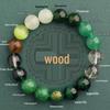 Five Elements Red Agate Fire Balance Bracelet with Cinnabar - Unisex Jade Crystal for Fire Element Support