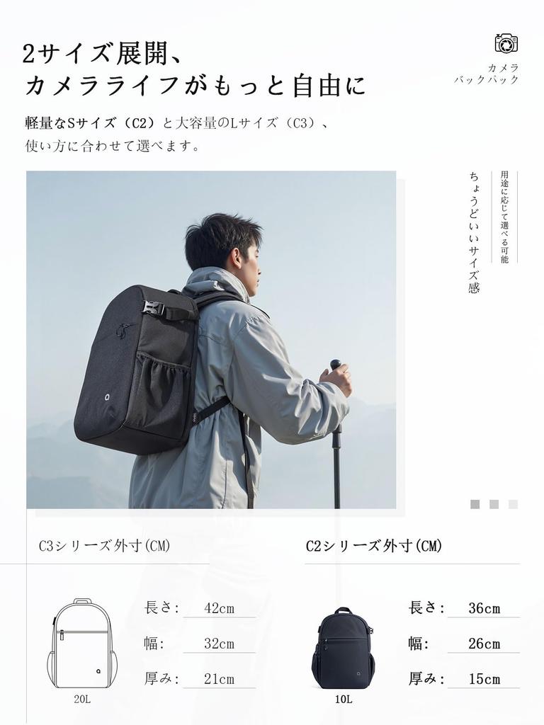 Camera Large Capacity Compatible with Cameras and Freely Adjustable Can Store Can Store Ideal for Outdoor Business and C2 Series Camera Bag Backpack