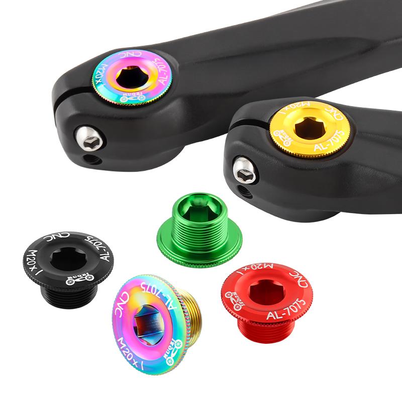 Kurbelabdeckung Schraubkappe M20 MTB Kurbelgarnitur Kurbelabdeckung Aluminium Rennrad Zubehör 10 Farben