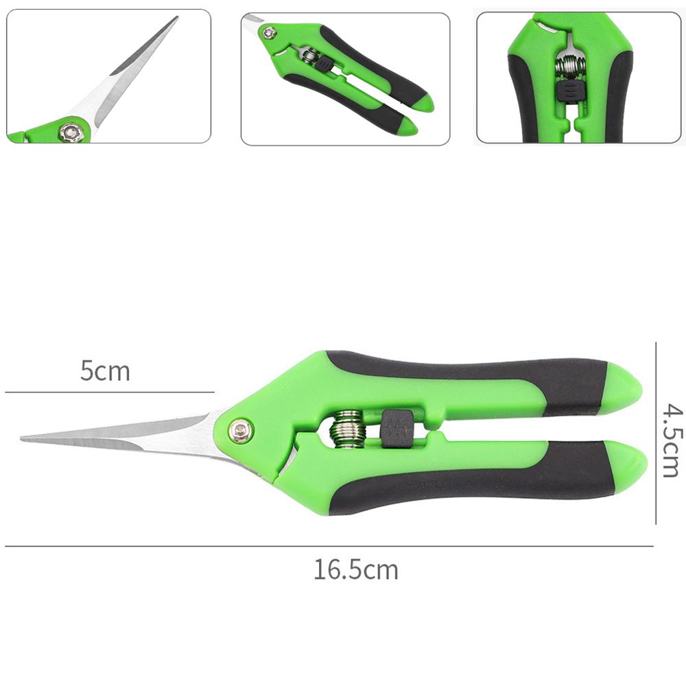 Garden Pruning Shears Set - Stainless Steel Trimming Scissors for Flowers, Branches, Herbs with Non-Slip Ergonomic Handles