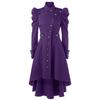 Womens Vintage Steampunk Long Coat Gothic Overcoat Ladies Retro Jacket