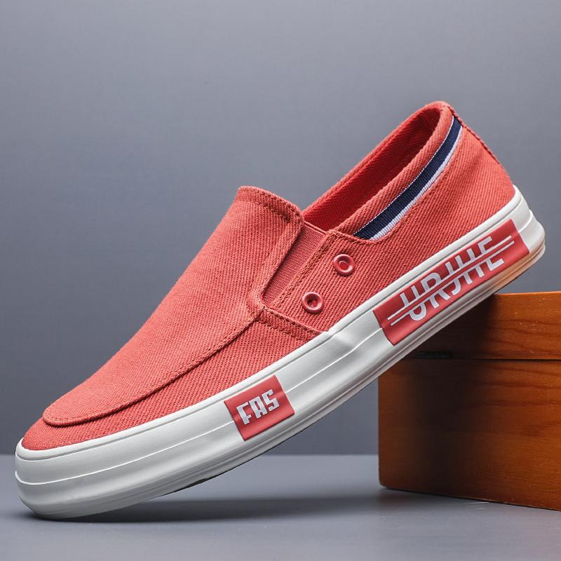 Fashion Men's Canvas Casual Shoes Couple Board Shoes Summer Fashion Sneakers Outdoor Anti Slip Wear-resistant Work Male Shoes SS25815