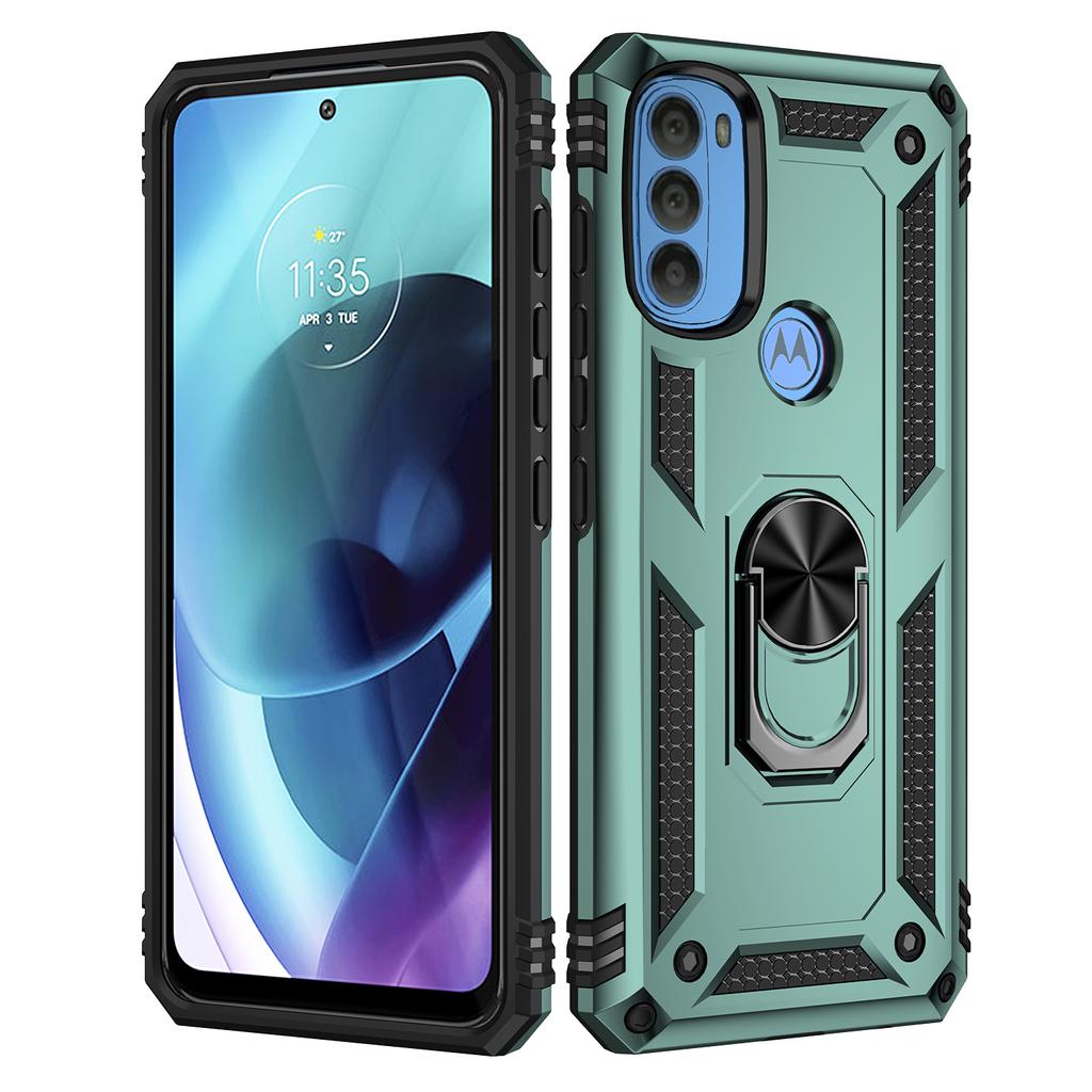 Case for Motorola Moto G71 5G Shockproof Bumper Armor Military Protective Magnetic Holder Ring Cover for Moto G 71