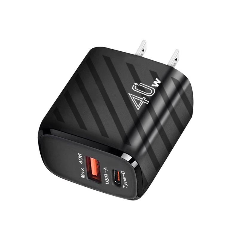 

Dual-Port 20W QC+PD Fast Charger Adapter for Huawei, Apple, Samsung