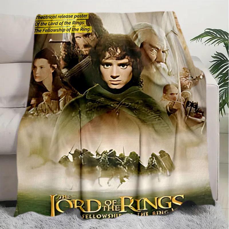 1PC The Lord of the Rings blanket, all-season lightweight home office outdoor nap multifunctional blanket, Christmas gifts