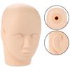Rubber Mannequin, Soft Silicone Practice Training Head with  Texture, for Makeup, Eyelash Extension, Massage