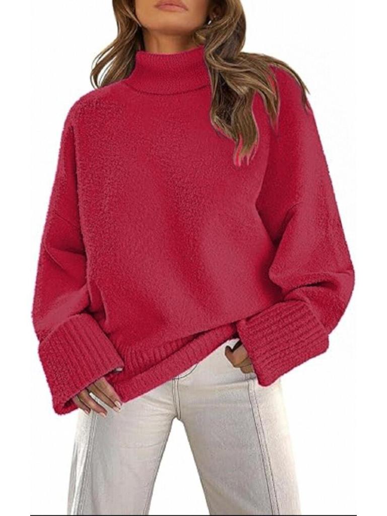 2024 Hot-Selling European & American Women's Autumn/Winter High Collar Plush Sweater Pullover