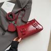 French Style Underarm Single Shoulder Bag Accessory Cute Heart Handbag Solid Pu Leather Lady Bag Small Half Moon Crossbody Bag