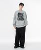 MOZMOZ [Set] Chaos Corduroy Oversized Sweatshirt Set-Up Gray