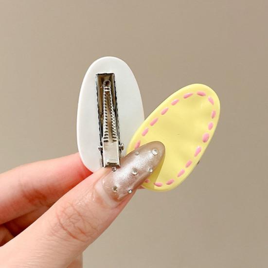 4 Stück Mädchen Haarspangen Anti-Rutsch-Zähne Wassertropfenform Haarspangen für abgebrochenes Haar und Pony Haarspangen Macaron-Farbe Glänzendes Harz Leichte Haaraccessoires