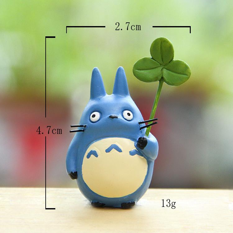 My Resin Neighbor Totoro Figurine Holding Lotus Leaf Design For Tabletop Gift