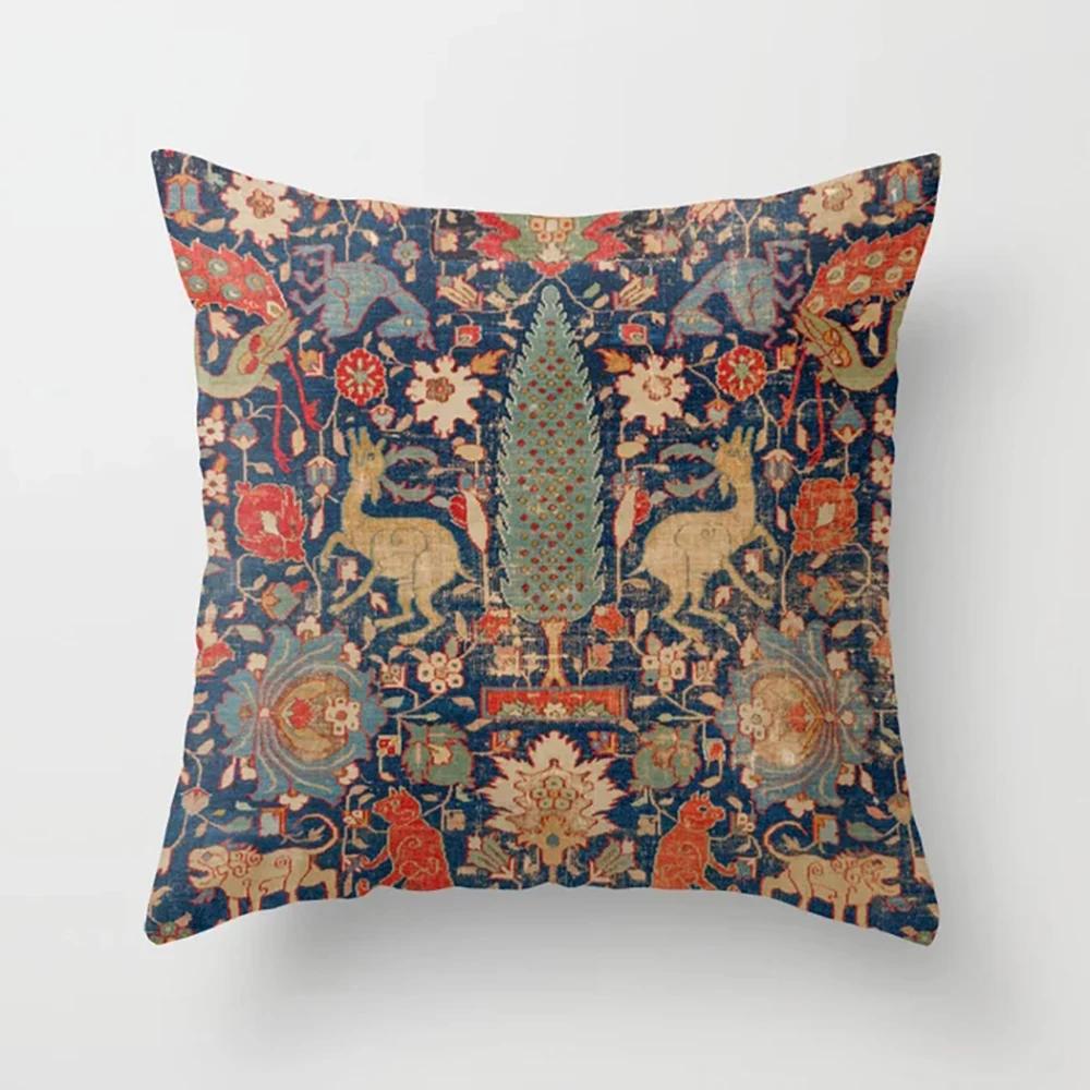 Home Decor Pillowcase Boho Psychedelic Texture Polyester Print  for Bedroom Living Room 45x45cm Funda De Almohada