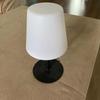 Outdoor Table Lamp/Portable LED Cordless Lamp/Rechargeable Battery lamp/ 2- Level Brightness/2 Lighting Modes/IP44 Waterproof/Metal Light Post and