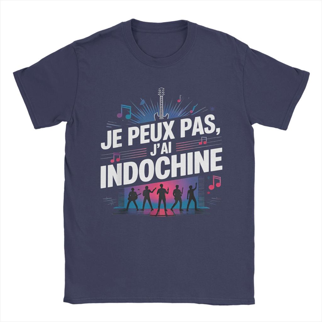 Novelty Indochine Arena Tour 2025 Fan T-Shirts Men Crewneck Cotton T Shirts Pop Rock Short Sleeve Tee Shirt Unique Clothes
