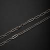 Stainless Steel Rectangular Wire Cross Chain Necklace – European & American Fashion, Light Luxury.